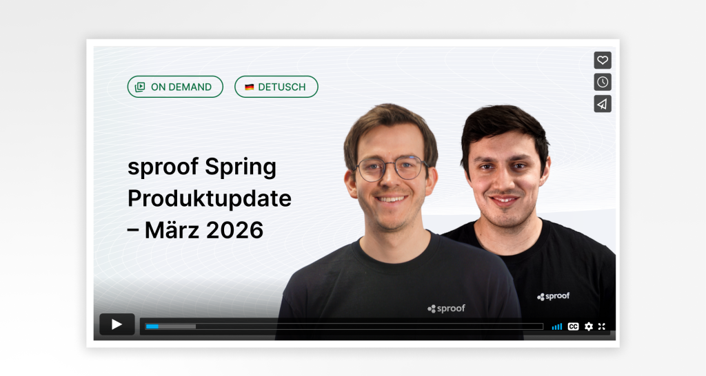 Sproof Aggiornamento prodotto di primavera