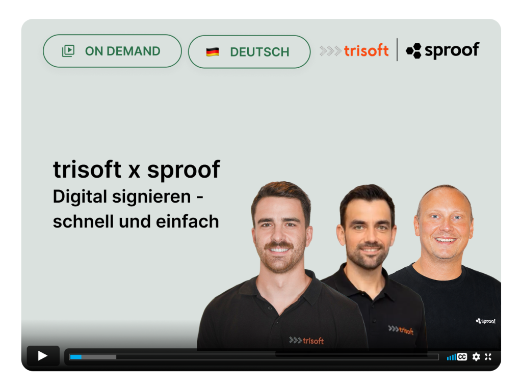 Partnerwebinar – trisoft und sproof
