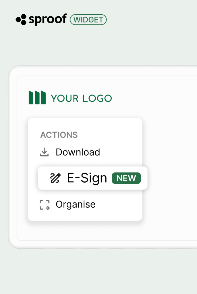 sproof Sign Widget