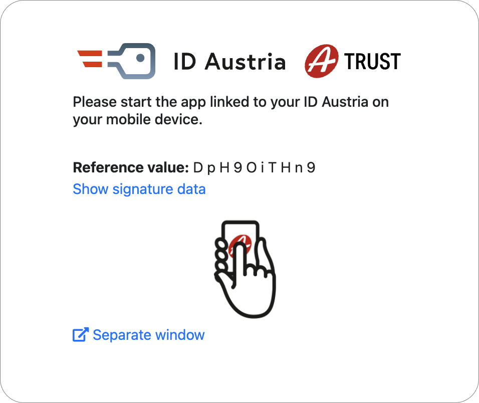 eID Schnittstelle (sproof eID Hub) - Digitale Signatur